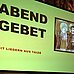 Bild von Leinwand mit dem Text Abendgebet